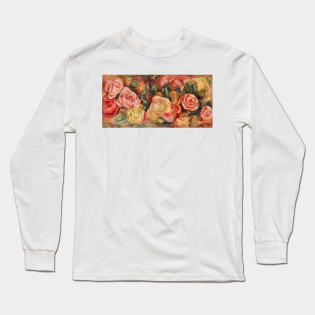 Roses by Pierre-Auguste Renoir Long Sleeve T-Shirt by MelsPlace